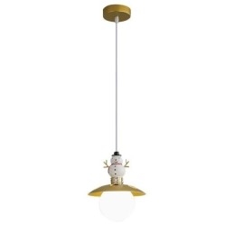 Moderne Pendel Simpel G9 Smedejern Resin Snowman Loftslampe
