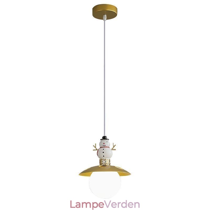 Moderne Pendel Simpel G9 Smedejern Resin Snowman Loftslampe