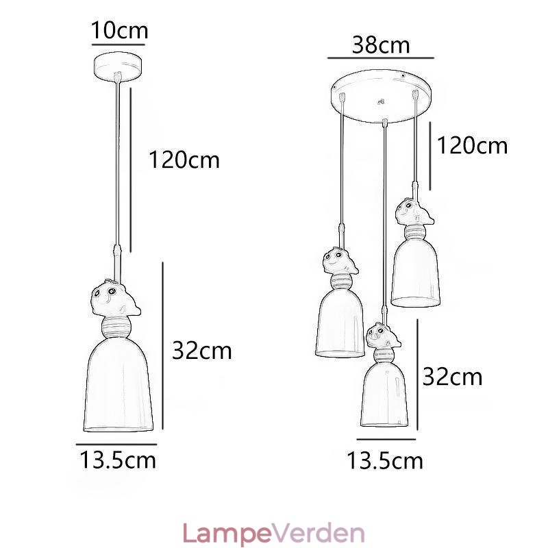 Moderne Pendel Smedejern Pink Resin Piggy Loftslampe