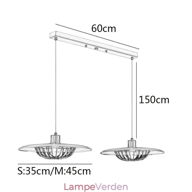 Nordic Pendel Creative Smedejern Skive Loftslampe