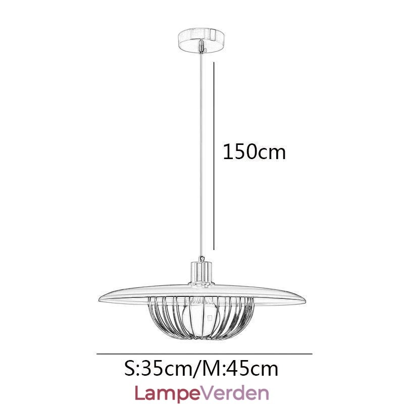 Nordic Pendel Light Smedejern Creative Disc Loftslamper