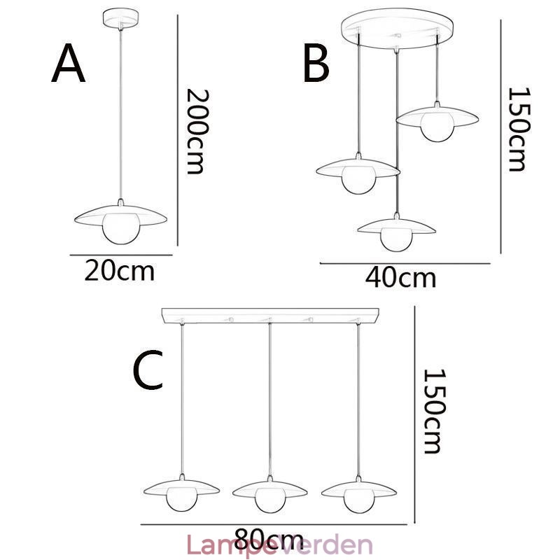 Nordic Pendel Creative Smedejern G9 Disc Loftslampe