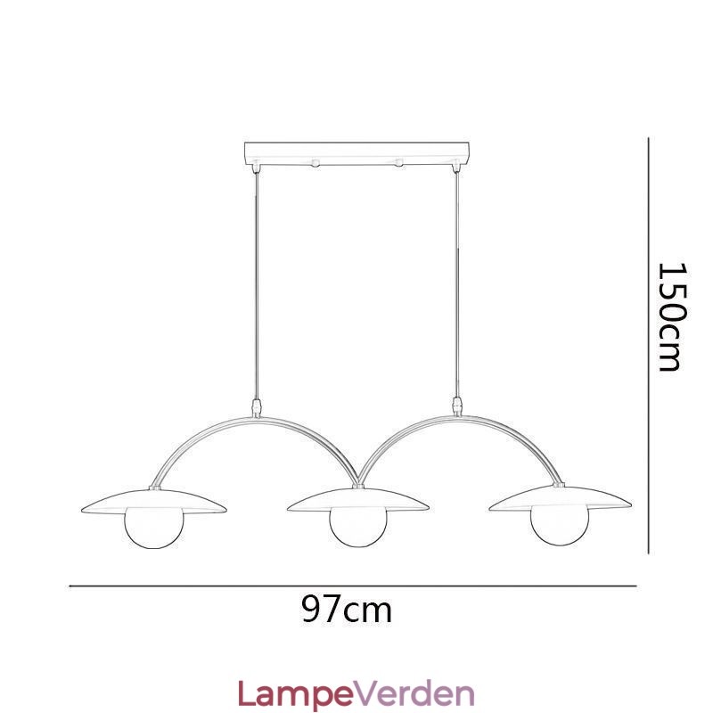 Nordic Pendel Creative G9 Smedejern Wave Loftslampe
