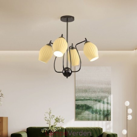 Nordisk Pendel Creative Smedejern Gun Sort Støvdrager Loftslampe Nordisk Pendel Creative Smedejern Gun Sort Støvdrager Loftslampe