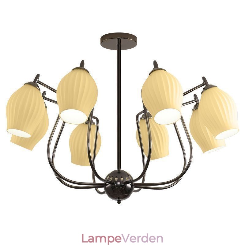 Nordisk Pendel Creative Smedejern Gun Sort Støvdrager Loftslampe
