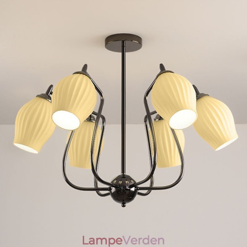 Nordisk Pendel Creative Smedejern Gun Sort Støvdrager Loftslampe