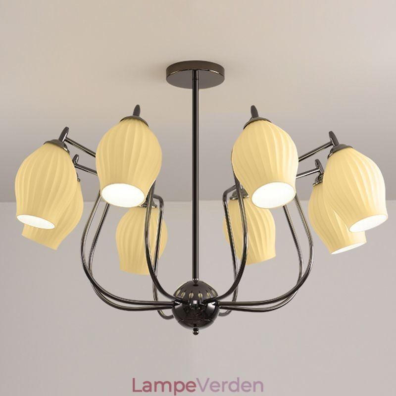 Nordisk Pendel Creative Smedejern Gun Sort Støvdrager Loftslampe