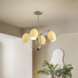 Nordisk Pendel Creative Smedejern Sand Nikkel Blomst Støvdrager Loftslampe