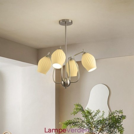 Nordisk Pendel Creative Smedejern Sand Nikkel Blomst Støvdrager Loftslampe Nordisk Pendel Creative Smedejern Sand Nikkel Blomst Støvdrager Loftslampe
