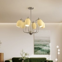 Nordisk Pendel Creative Smedejern Sand Nikkel Blomst Støvdrager Loftslampe