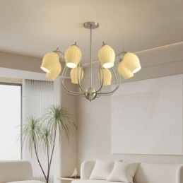 Nordisk Pendel Creative Smedejern Sand Nikkel Blomst Støvdrager Loftslampe