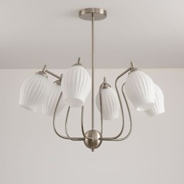 Nordisk Pendel Creative Smedejern Sand Nikkel Blomst Støvdrager Loftslampe