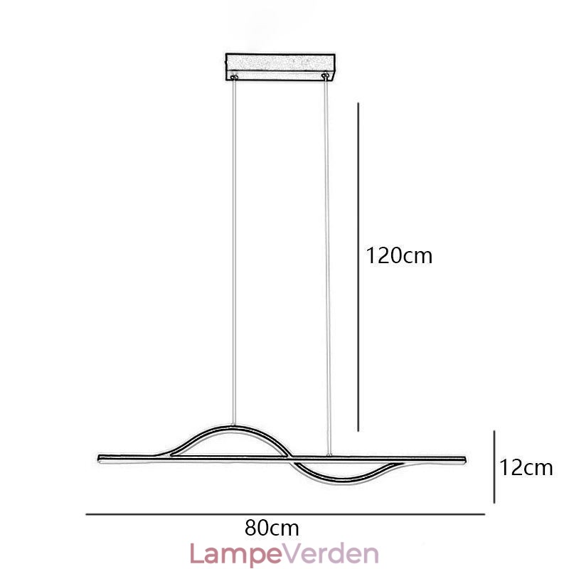 Stilfuld Pendel Aluminium Art Wave Loftslampe