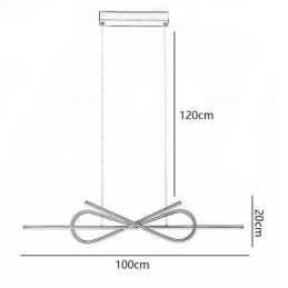 Simpelt hængelys Aluminium Art Bowknot Loftslys