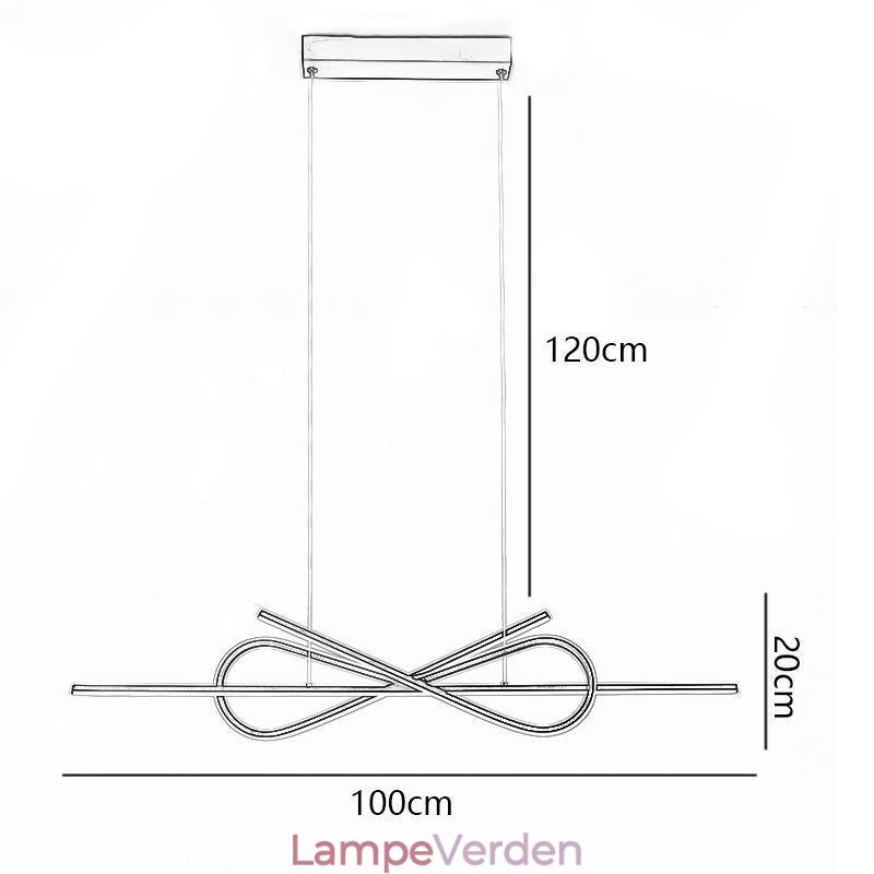 Simpelt hængelys Aluminium Art Bowknot Loftslys