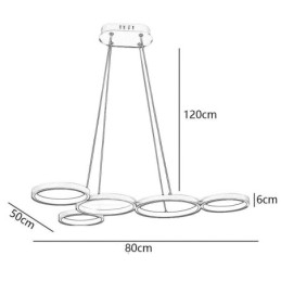 Stilfuld pendant aluminium kunst loftslampe