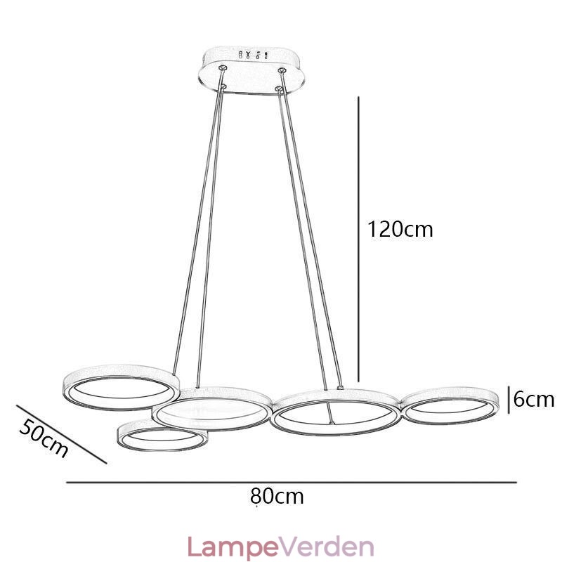 Stilfuld pendant aluminium kunst loftslampe