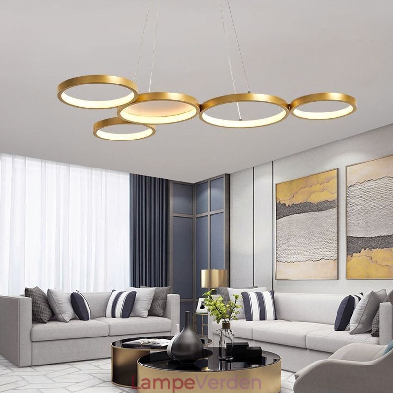 Stilfuld pendant aluminium kunst loftslampe