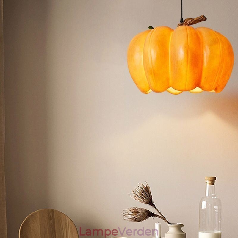 Japansk Retro Græskar Pendel Light Creative Loftslamper