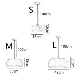 Enkelt hoved græskar pendel japansk retro loftslampe