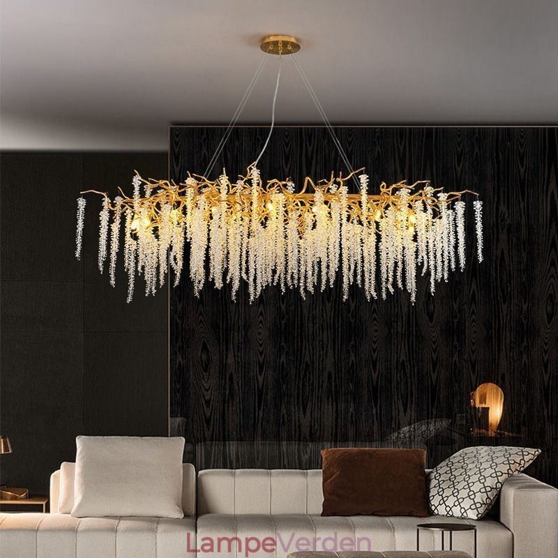 Nordic Pendel Light Golden Branch G9 Glas lysekrone