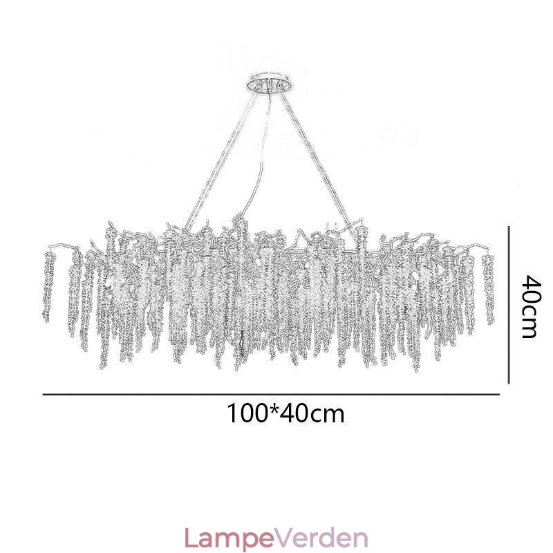 Nordic Pendel Light Golden Branch G9 Glas lysekrone