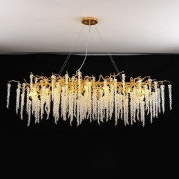 Nordic Pendel Light Golden Branch G9 Glas lysekrone