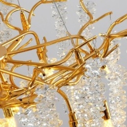 Nordic Pendel Light Golden Branch G9 Glas lysekrone