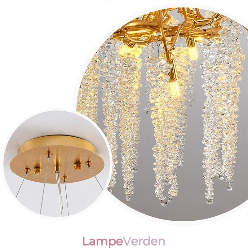 Nordic Pendel Light Golden Branch G9 Glas lysekrone