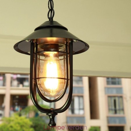 Amerikansk Retro Udendørs Lys Vandtæt Fuglebur Form Pendel Light Garden Amerikansk Retro Udendørs Lys Vandtæt Fuglebur Form Pendel Light Garden