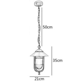 Amerikansk Retro Udendørs Lys Vandtæt Fuglebur Form Pendel Light Garden