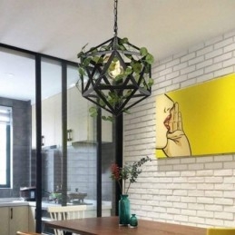 Industriel vintage pendel jern fuglebur pendel lampe