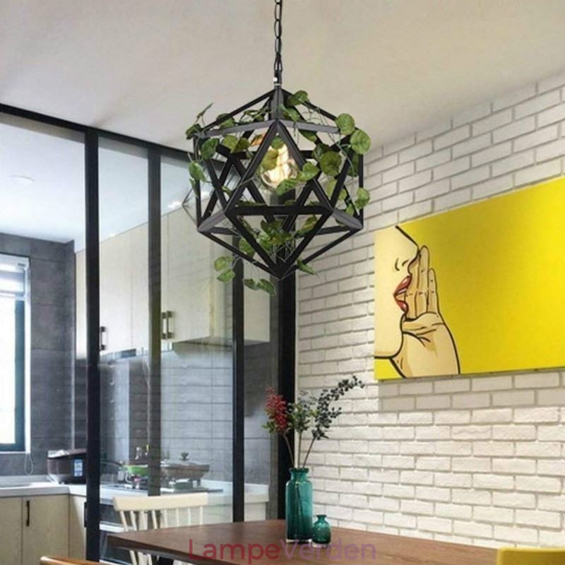 Industriel vintage pendel jern fuglebur pendel lampe