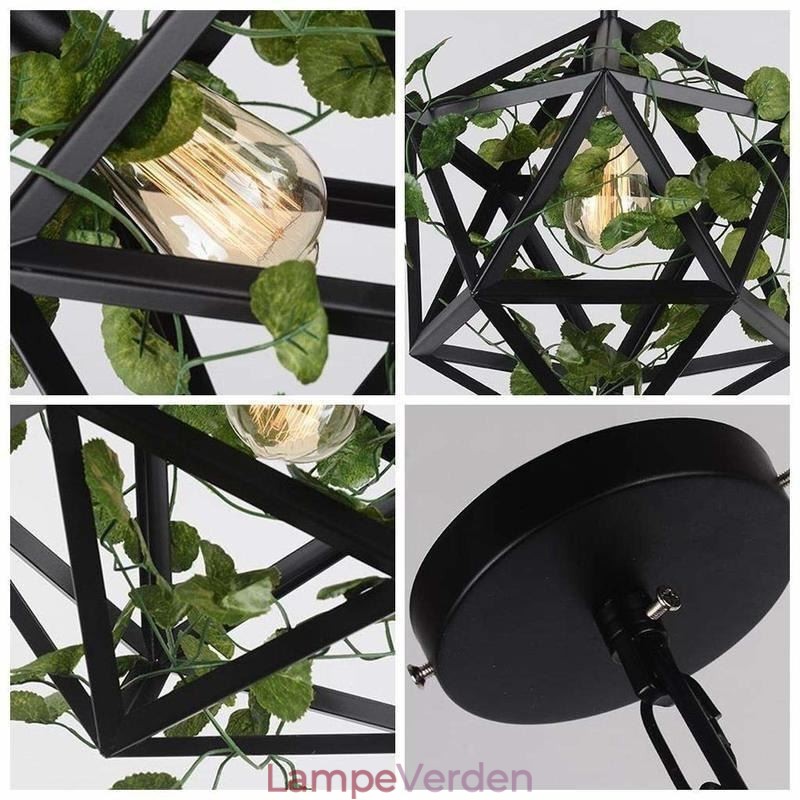Industriel vintage pendel jern fuglebur pendel lampe