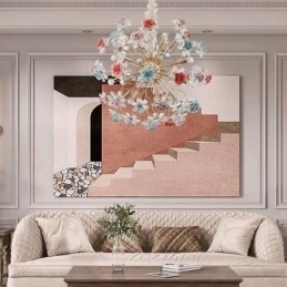 Dekorativ pendant belysning moderne krystal blomst lysekrone