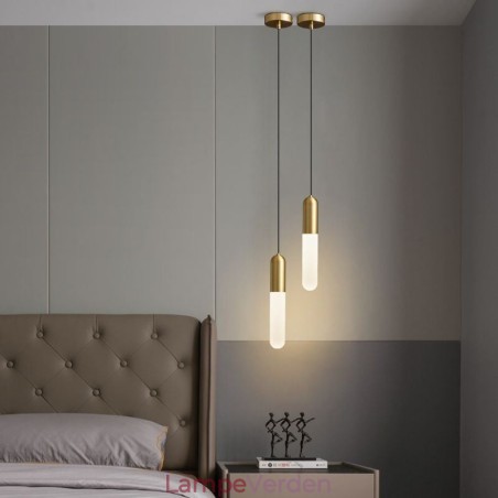 Moderne Frosted Pendel Light Børstet Pendel Lampe Moderne Frosted Pendel Light Børstet Pendel Lampe
