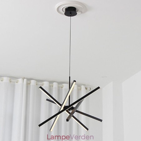 Moderne Pendel Dæmpbar Sort Strip Loftslampe Moderne Pendel Dæmpbar Sort Strip Loftslampe