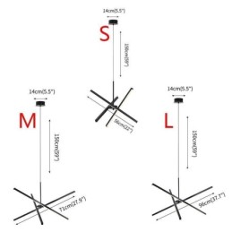 Moderne Pendel Lysdæmpbar Sort Strip Lampe