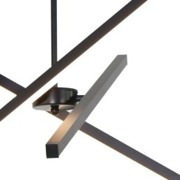 Moderne Pendel Lysdæmpbar Sort Strip Lampe