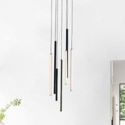 Moderne lysekrone Long Strip Pendel Light Duplex Building