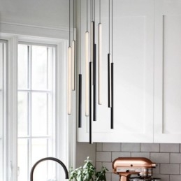 Moderne lysekrone Long Strip Pendel Light Duplex Building