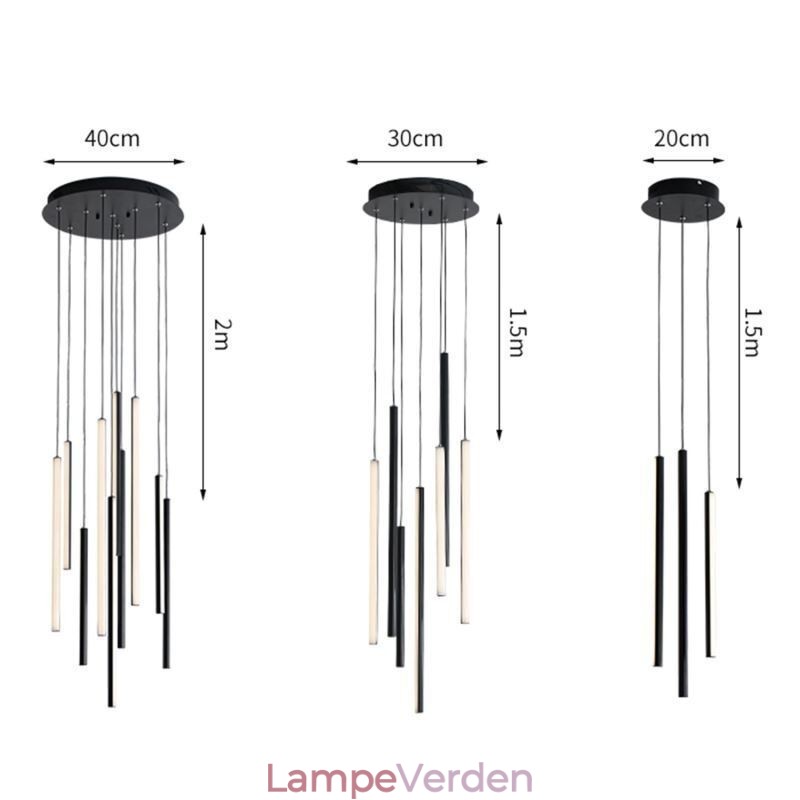 Moderne lysekrone Long Strip Pendel Light Duplex Building
