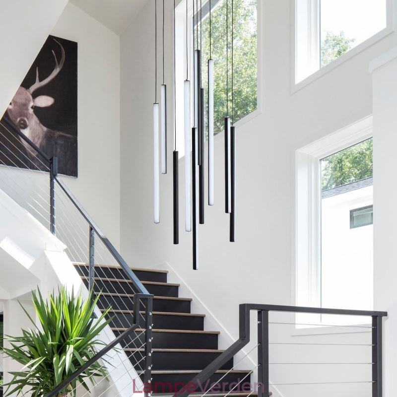 Moderne lysekrone Long Strip Pendel Light Duplex Building