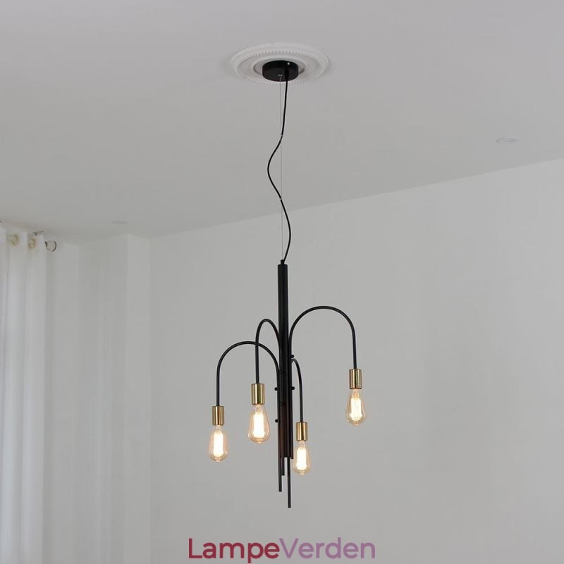 Moderne jern lysekrone Enkel jern pendel lys