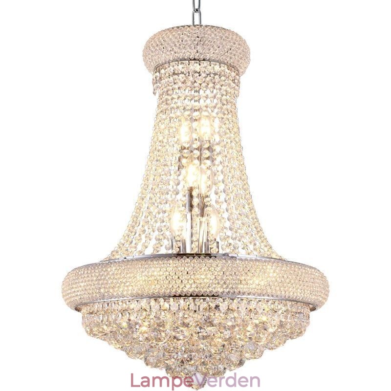 Kroneformet lysekrone Luksuriøs Crystal Pendel Light