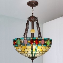 Farvet glas pendel dekorativ hængende lampe