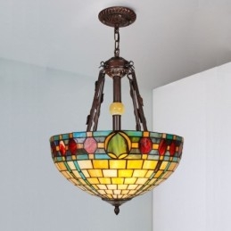 Farvet glas pendel dekorativ hængende lampe