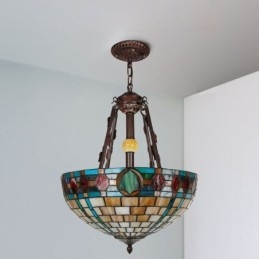 Farvet glas pendel dekorativ hængende lampe