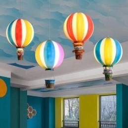 Farverig varmluftsballon vedhængslys Akryl dekorationslys