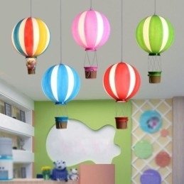 Farverig varmluftsballon vedhængslys Akryl dekorationslys